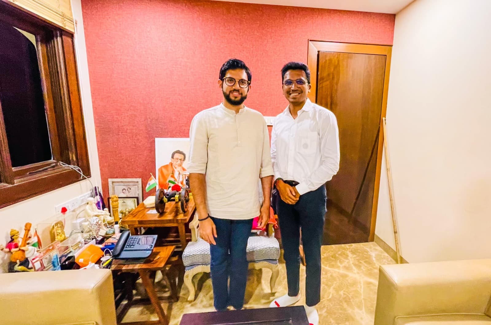 With Aditya Thackeray